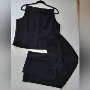 Valerie stevens collection two piece Trousers Black size 14 retro,contem…